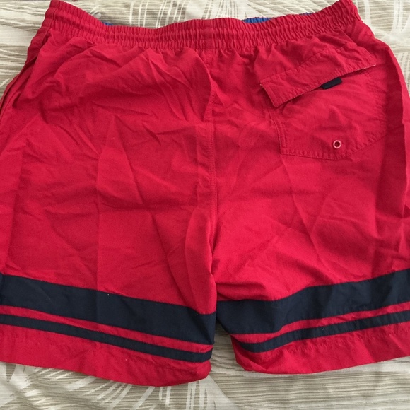 Nautical Men’s Swim Trunks Sized Large Red - Picture 3 of 3